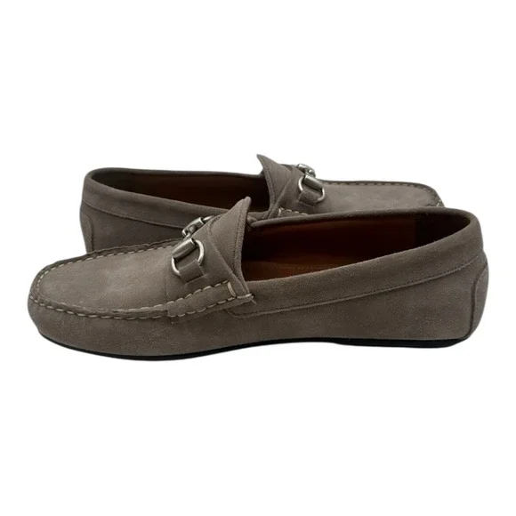 Allen Edmonds Sebastian BIT Driving Loafers Mens 9.5 D Grey Suede‎ Slip On Shoes